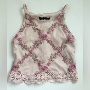 Girls Fairycore Floral Sheer Top